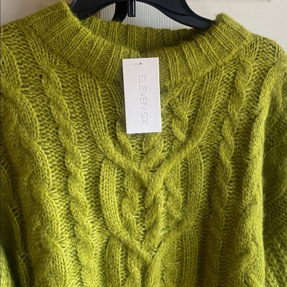 ELEVEN SIX NWT MONICA Alpaca Blend Pullover Sweater in Citrine - Picture 8 of 17